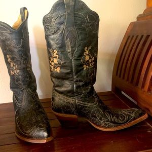 Corral Lizard Leather Boots